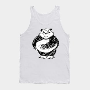 Panda Sketchy Drawing Tank Top